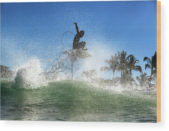 Surfing Wood Print featuring the photograph Air Show by Nik West