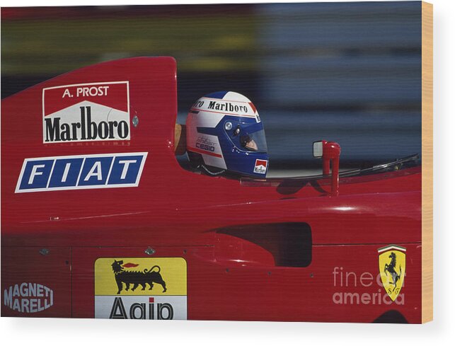 Alain Prost Wood Print featuring the photograph Alain Prost. 1990 French Grand Prix by Oleg Konin