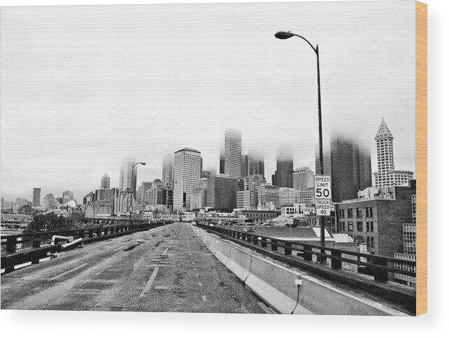 Seattle Wood Print featuring the photograph Alaskan Way Viaduct Downtown Seattle by Pelo Blanco Photo