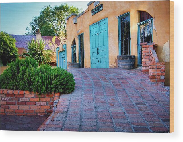 Albuquerque Old Town Wood Print featuring the photograph Albuquerque Old Town Emporium by Zayne Diamond Photographic