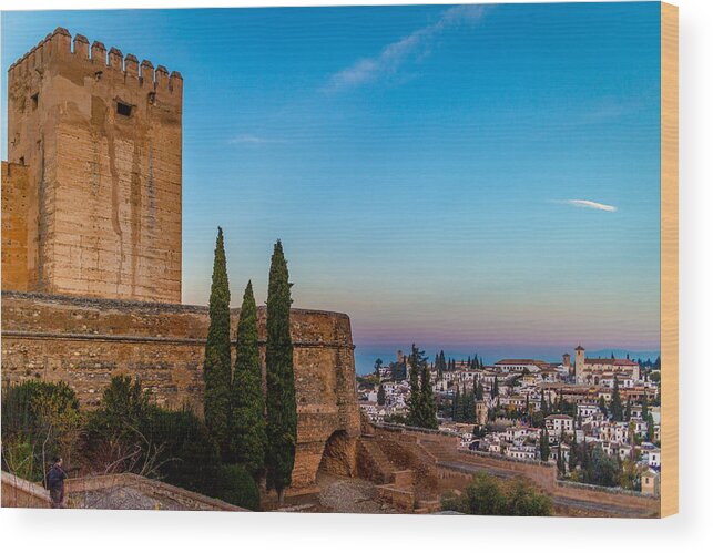 Morning Wood Print featuring the photograph Alhambra Morning by Adam Rainoff