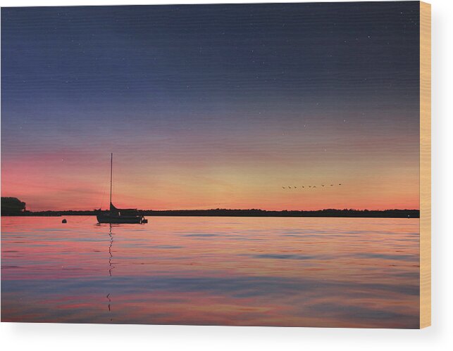 Sunset Wood Print featuring the photograph Almost Paradise by Lori Deiter