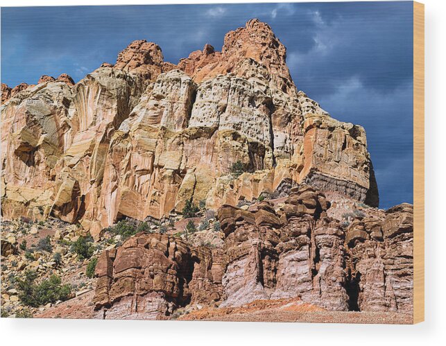 Geology Wood Print featuring the photograph Along the Burr Trail by Kathleen Bishop