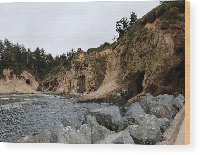 Oregon Coast Wood Print featuring the photograph Along the Oregon Coast by Christy Pooschke