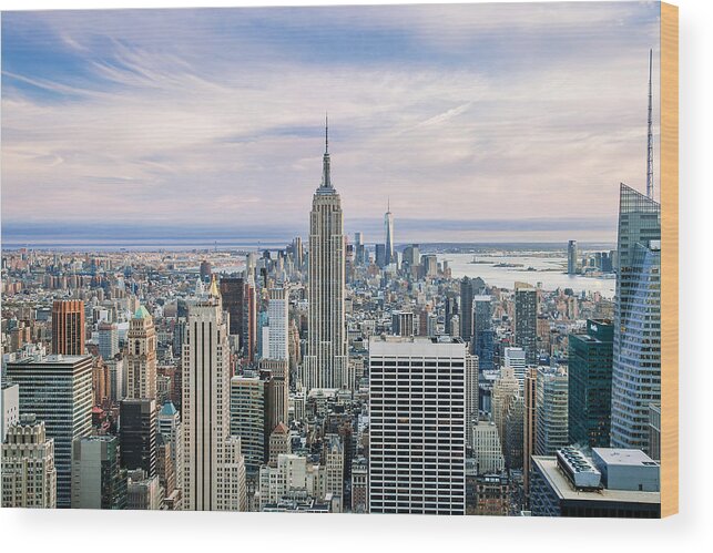 Empire State Building Wood Print featuring the photograph Amazing Manhattan by Az Jackson