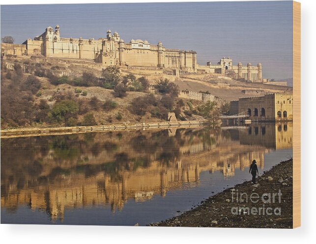 Amber Fort Wood Print featuring the photograph Amber Fort by Elena Perelman