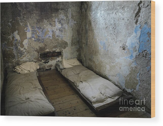 Ireland Wood Print featuring the photograph An empty cell in Cork City Gaol by RicardMN Photography