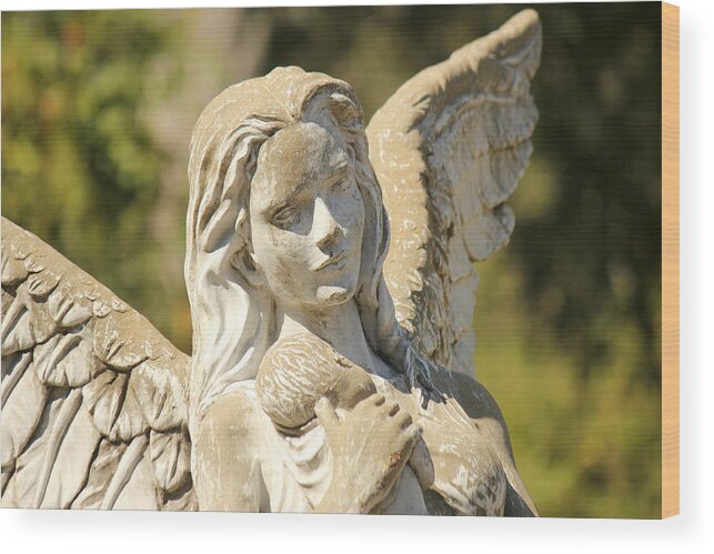 Angel Wood Print featuring the photograph Angel in Mississippi by Lynn Jordan