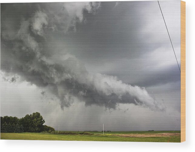 Clouds Wood Print featuring the photograph Angry Mode by Ryan Crouse