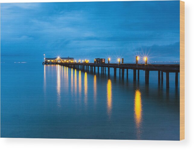 Florida Wood Print featuring the photograph Anna Maria City Pier by Patrick Downey
