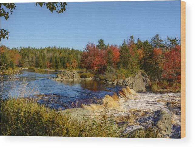 Nova Scotia Wood Print featuring the photograph Another View of Liscombe Falls by Ken Morris
