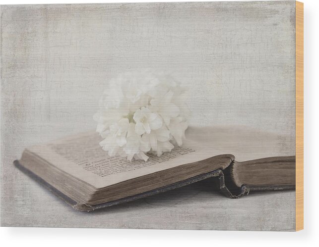 Hyacinth Wood Print featuring the photograph Antiqued by Kim Hojnacki