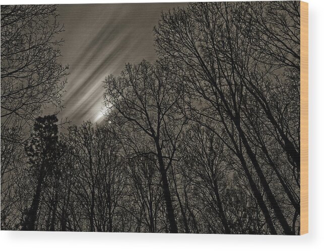 Photography Wood Print featuring the photograph Approaching storm, Black and White by Rod Kaye