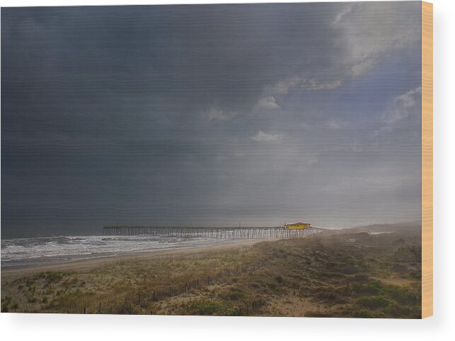 Cape Hatteras Wood Print featuring the photograph Approaching Thunderstorm by Andreas Freund