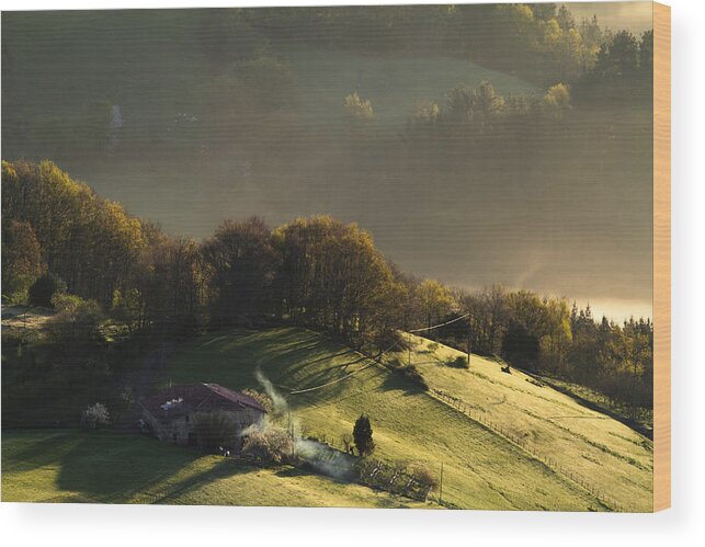 Landscape Wood Print featuring the photograph Aramaio by Natura Argazkitan