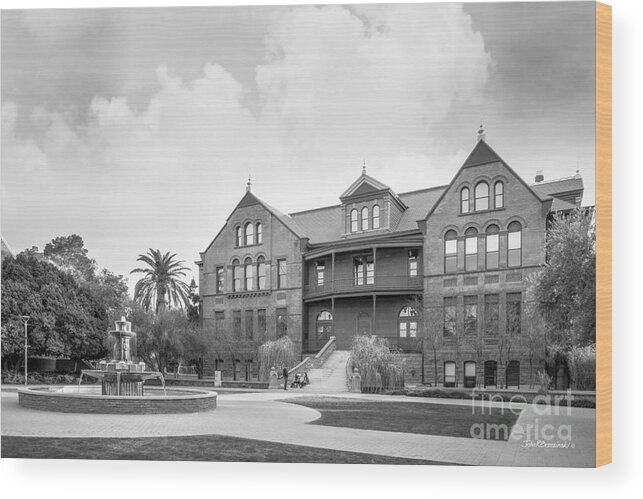 American Wood Print featuring the photograph Arizona State University Old Main by University Icons