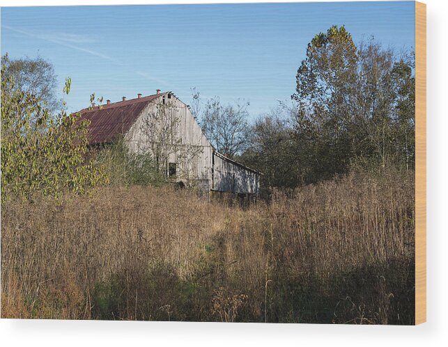 Nature Wood Print featuring the photograph Autumn Barn by John Benedict