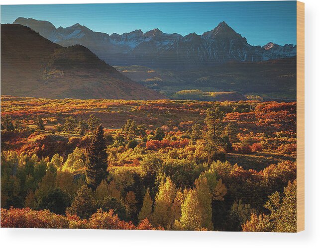 Mountain Wood Print featuring the photograph Autumn Light by Andrew Soundarajan