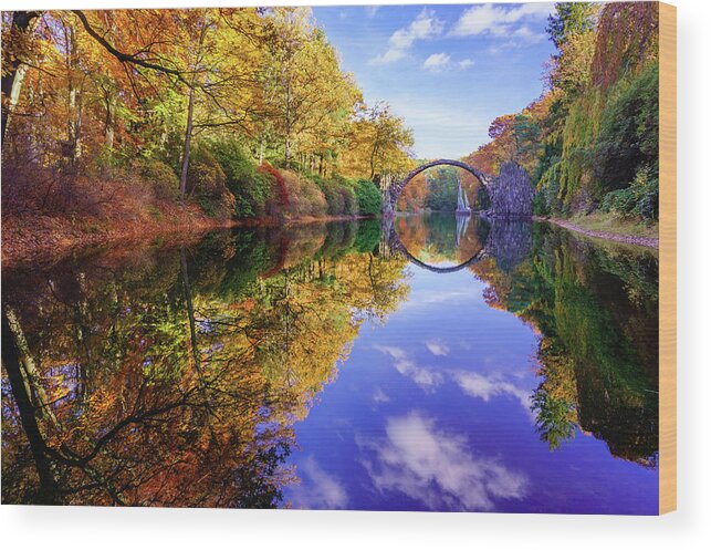Europe Wood Print featuring the photograph Autumn mirror by Dmytro Korol