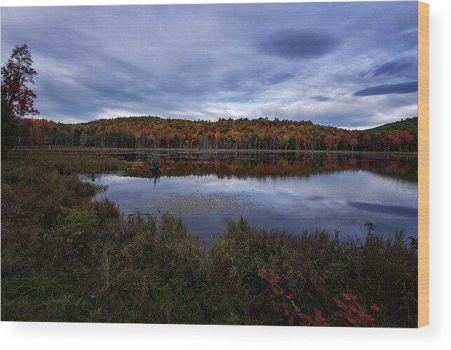 Vermont Route 9 Wood Print featuring the photograph Autumn On North Pond Road by Tom Singleton