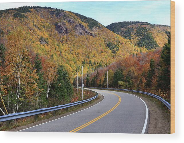 Canada Wood Print featuring the photograph Autumn on the Cabot Trail, Cape Breton, Canada by Gary Corbett