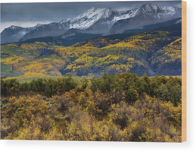 America Wood Print featuring the photograph Autumn Snow Clouds Over West Beckwith by John De Bord