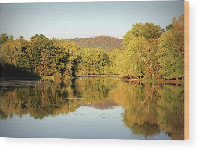 Autumn Wood Print featuring the photograph Autumn Water by Inspired Arts
