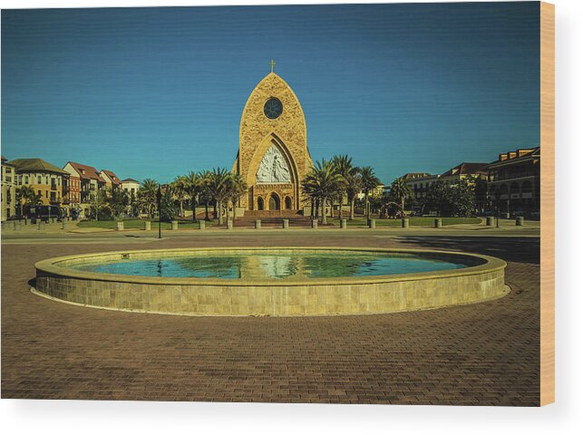 Ave Maria Wood Print featuring the photograph Ave Maria Oratory by George Kenhan