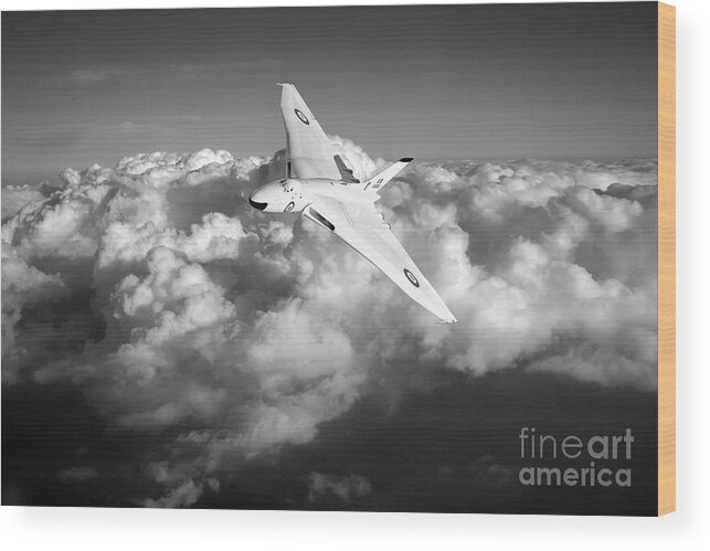 Avro Vulcan Wood Print featuring the photograph Avro Vulcan B1 strategic bomber by Gary Eason