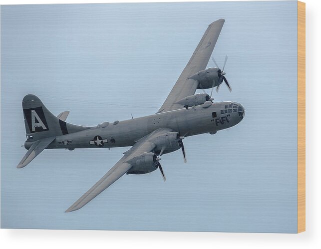Airshows Wood Print featuring the photograph B-29 Superfortress FIFI by Bill Lindsay