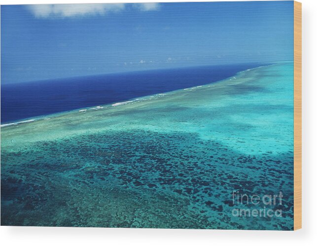 Above Wood Print featuring the photograph Babeldoap Islands by Allan Seiden - Printscapes