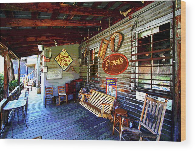 Blue Ridge Mountains Wood Print featuring the photograph Backporch by Dale R Carlson