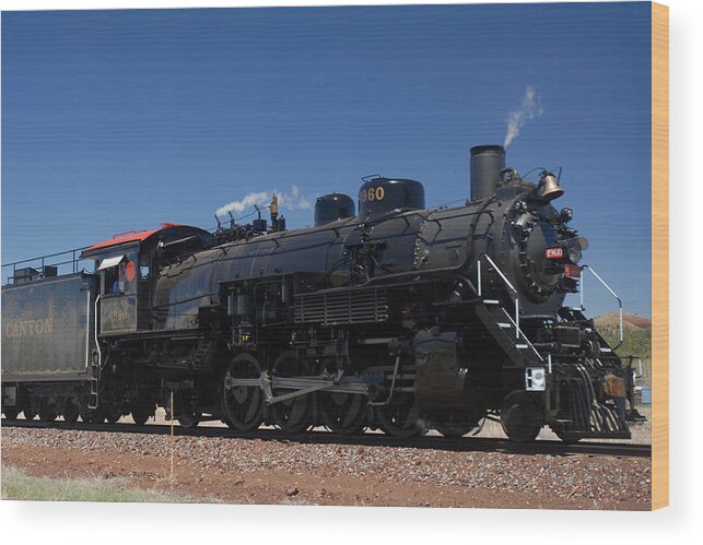 Steam Wood Print featuring the photograph Baldwin Mikado 2-8-2 No 4960 Steam Locomotive Williams Arizona by Brian Lockett