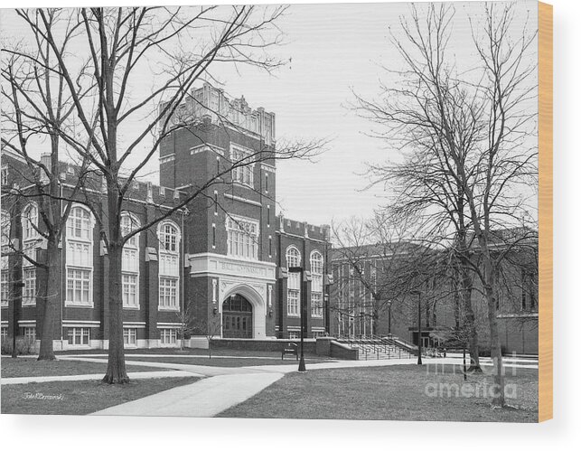 Ball State University Wood Print featuring the photograph Ball State University Ball Gymnasium by University Icons