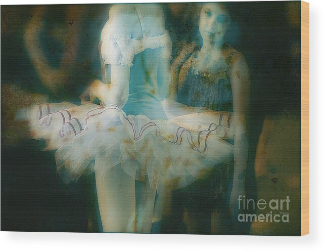 Dance Wood Print featuring the photograph Ballerina Discussions by Craig J Satterlee