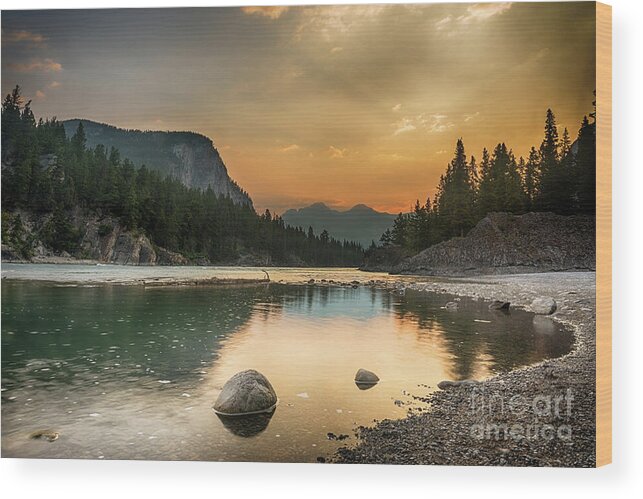 Canada Wood Print featuring the photograph Banff Sunrise by Paul Quinn