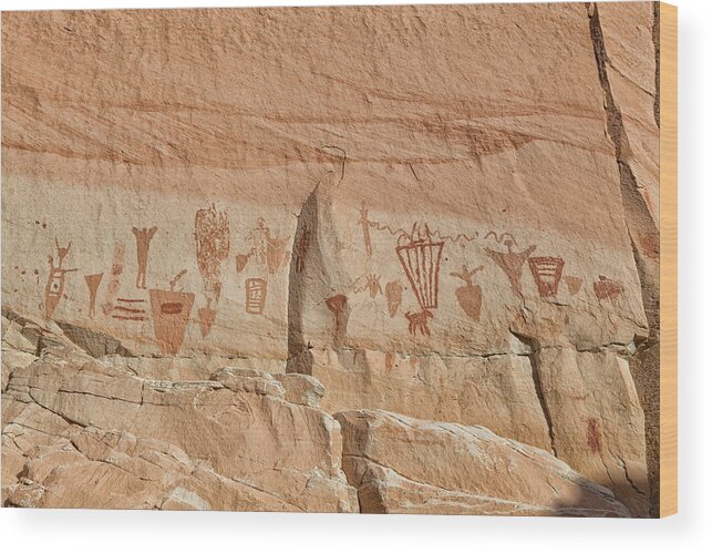 Archaic Wood Print featuring the photograph Barrier Canyon Panel by Kathleen Bishop