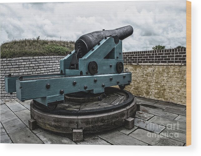 Cannon Wood Print featuring the photograph Bastion Gun by Dale Powell