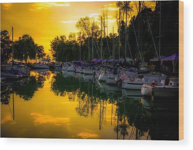 Bayfield Wood Print featuring the photograph Bayfield Marina by Karl Anderson