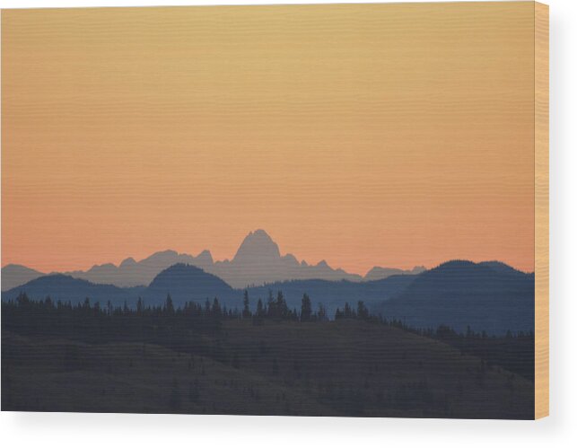 British Columbia Wood Print featuring the photograph B C Dawn by Ed Hall