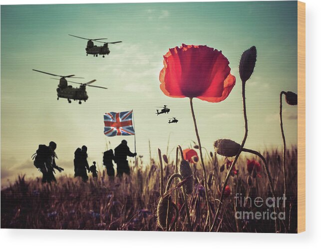 Soldiers Wood Print featuring the digital art Be The Best by Airpower Art
