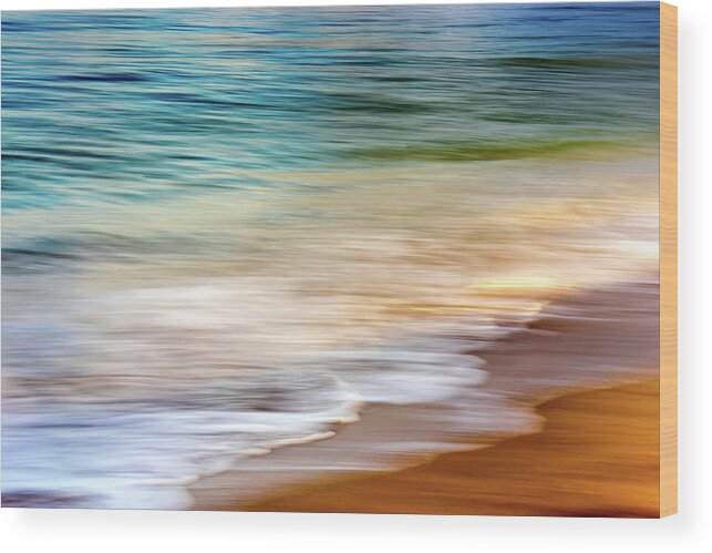 Hawaii Wood Print featuring the photograph Beach Abstract by Christopher Johnson