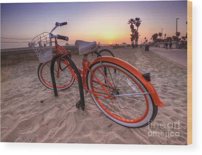 Yhun Suarez Wood Print featuring the photograph Beach Bike by Yhun Suarez