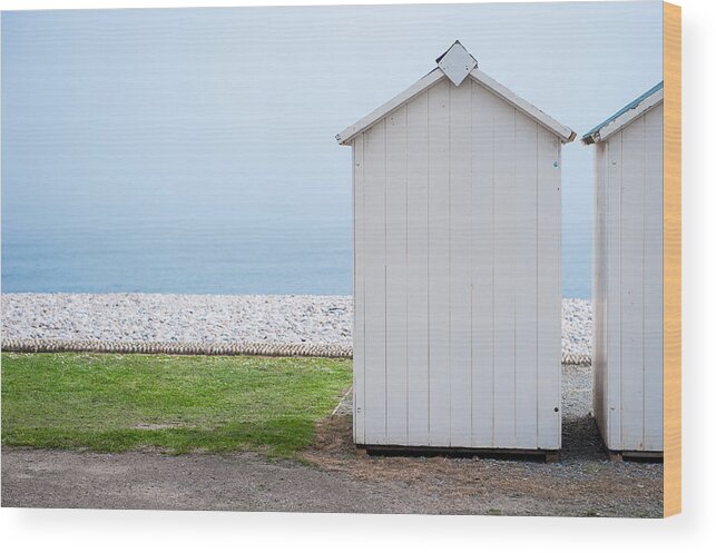Beach Wood Print featuring the photograph Beach Hut By the Sea by Helen Jackson