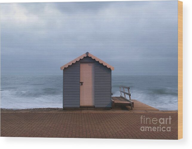 Beach Wood Print featuring the photograph Beach hut by Clayton Bastiani