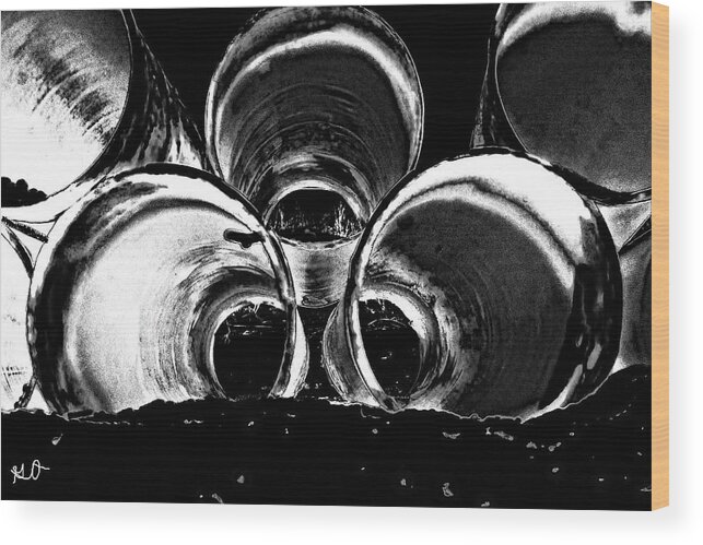 Pipes Wood Print featuring the photograph Beach Pipes by Gina O'Brien