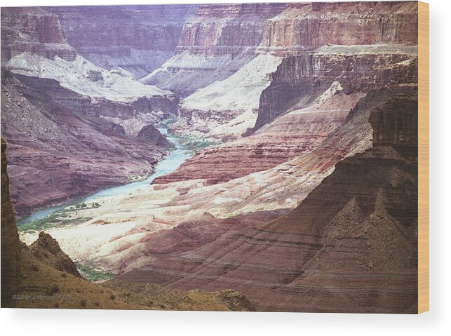  Wood Print featuring the photograph Beamer Trail, Grand Canyon by Stephen Andersen
