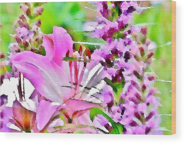 Flower Wood Print featuring the photograph Beautiful Pink by Kim Bemis