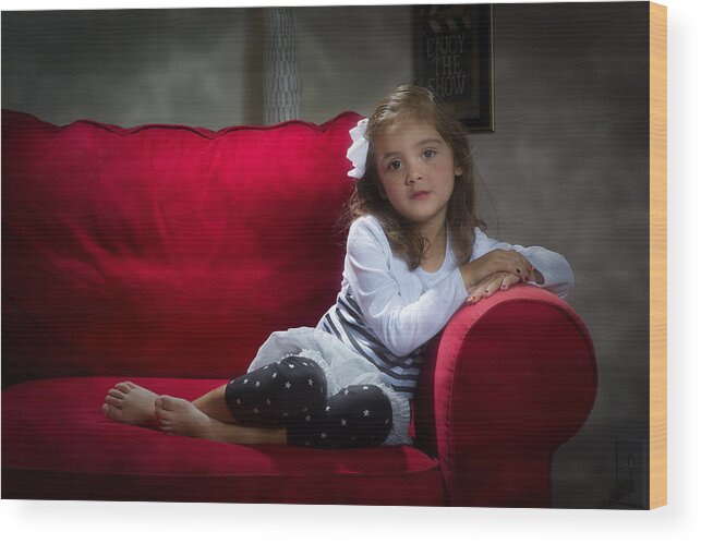 Young Girl Wood Print featuring the photograph Beauty by Kevin Cable