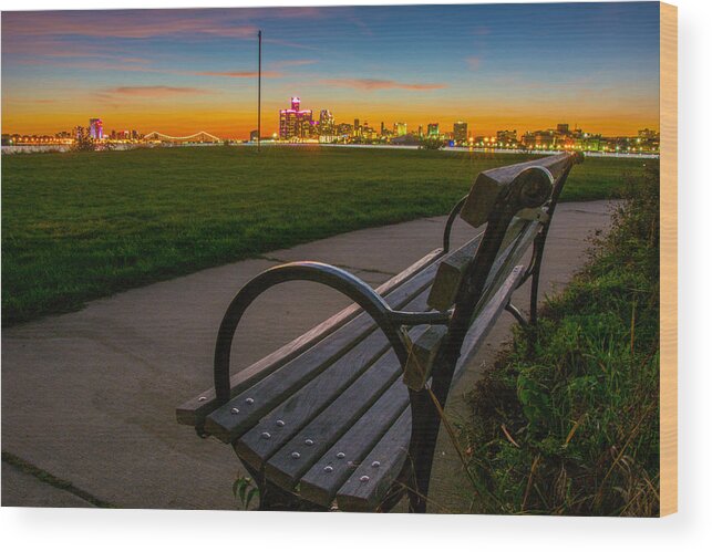 Bench Wood Print featuring the photograph Best Seat in the House by Pravin Sitaraman